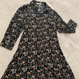 Natural Life Floral Button-Up Dress